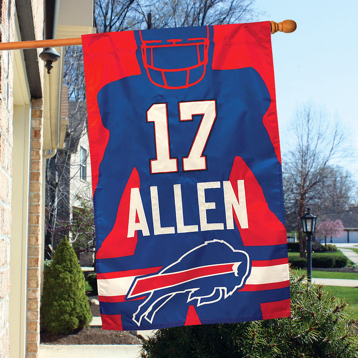 Josh Allen Silhouette Banner Flag in use