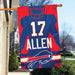 Josh Allen Silhouette Banner Flag in use