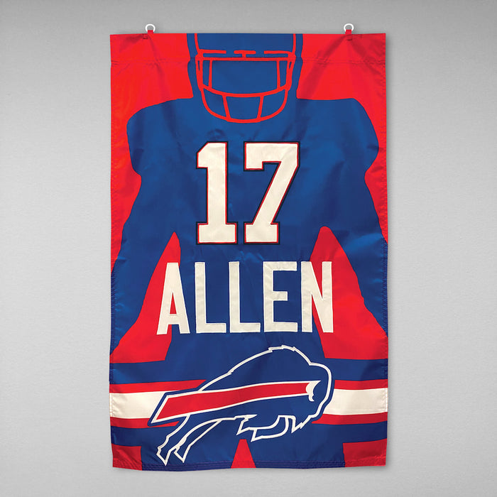 Josh Allen Silhouette Banner Flag