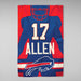 Josh Allen Silhouette Banner Flag
