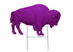 purple buffalo lawn ornament made in the usa