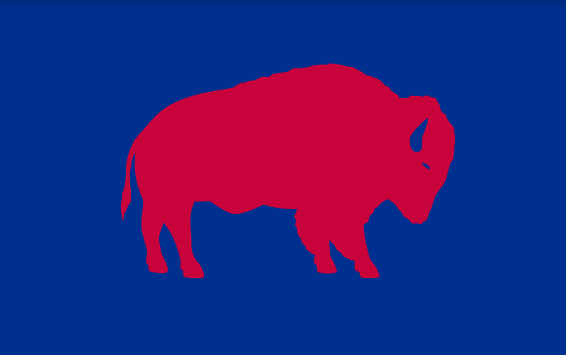 Red Standing Buffalo Decal - Made in USA