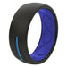 Thin Blue Line Black Silicone RingThin Blue Line Black Silicone Ring
