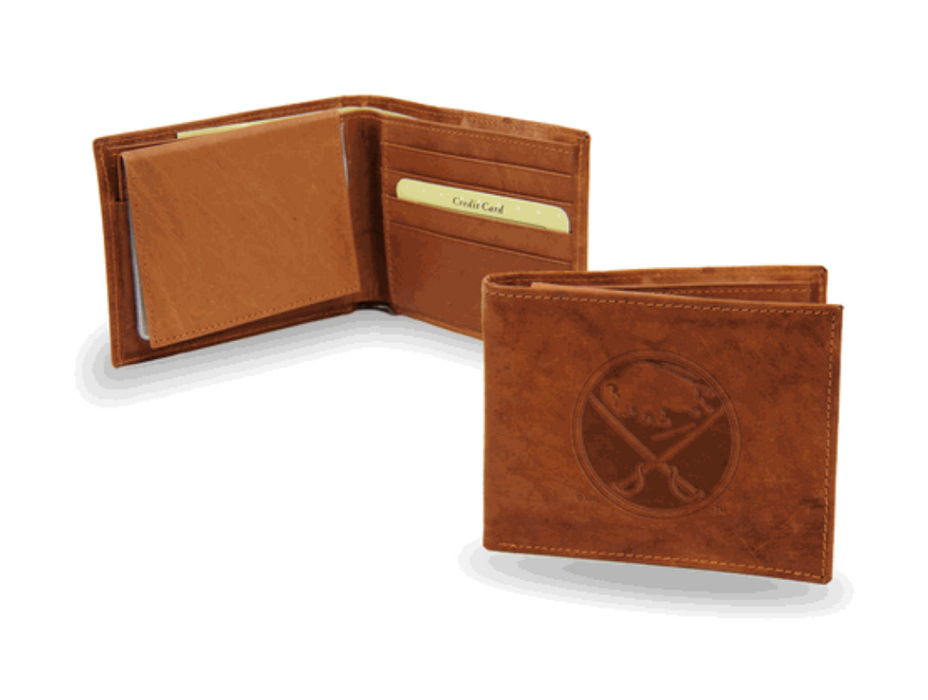Buffalo Sabres Embossed Billifold Wallet with flap down