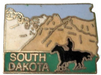 South Dakota Large Map Lapel Pin