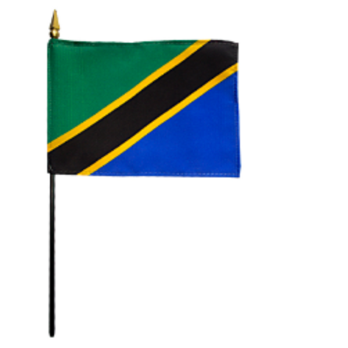 4x6" Tanzania Stick Flag
