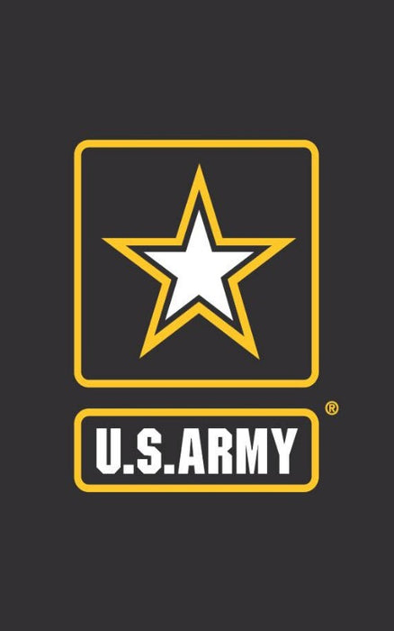 us army logo black and gold flag