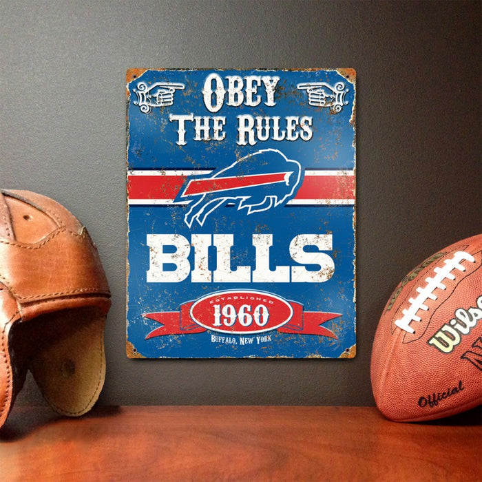 Buffalo Bills Embossed Metal Sign