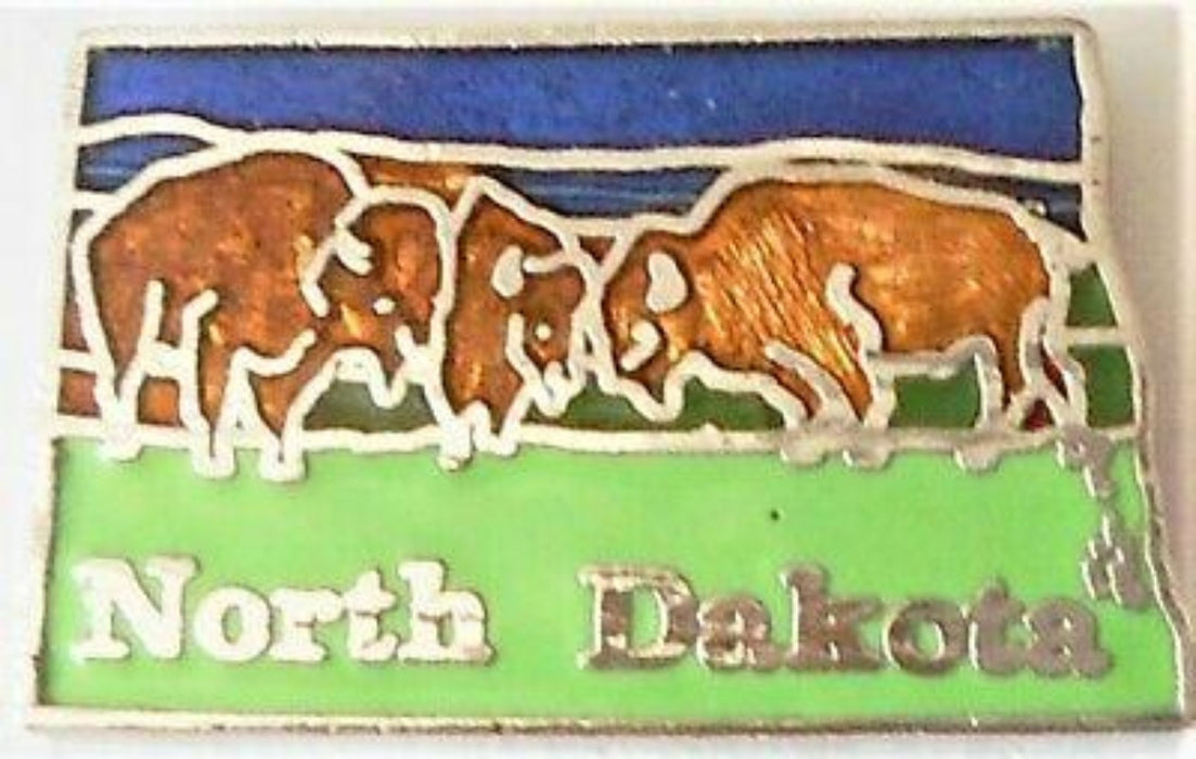 North Dakota Map Lapel Pin