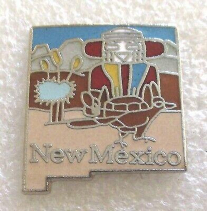 New Mexico Map Lapel Pin