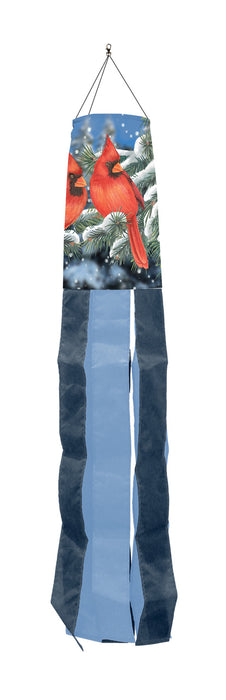 50" Winter Cardinal Trio Windsock