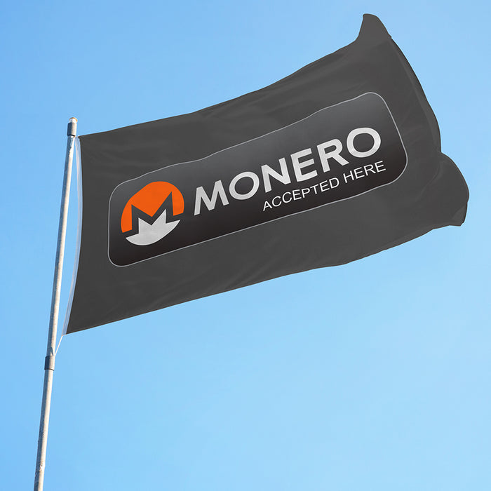3x5' Monero Flag - XMR Accepted Here - Dark - Made in USA