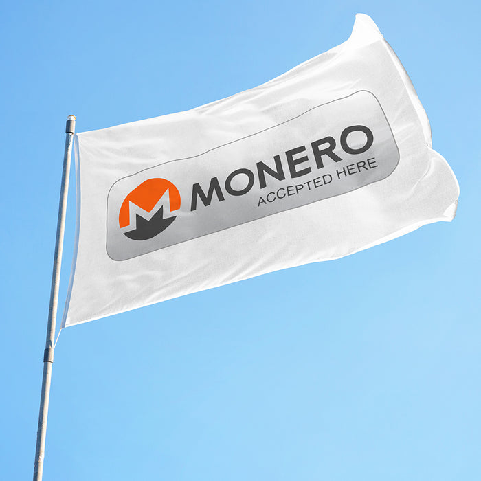 3x5' Monero Flag - XMR Accepted Here - Light - Made in USA