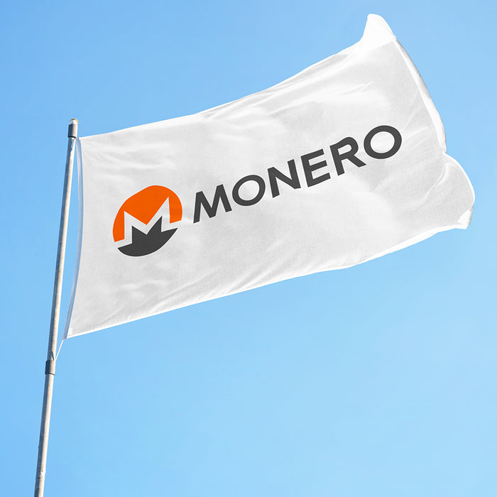 3x5' Monero Flag - XMR Wordmark - Light - Made in USA