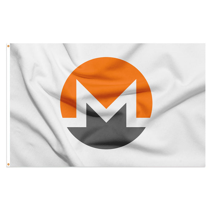 3x5' Monero Flag - XMR Icon - Light - Made in USA