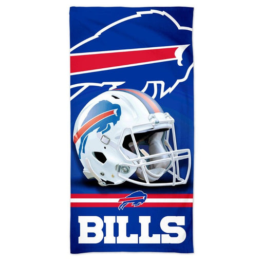 Buffalo Bills Mega Logo Helmet Beach Towel