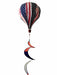 stars and stripes designs on a hot air balloon with colored tail