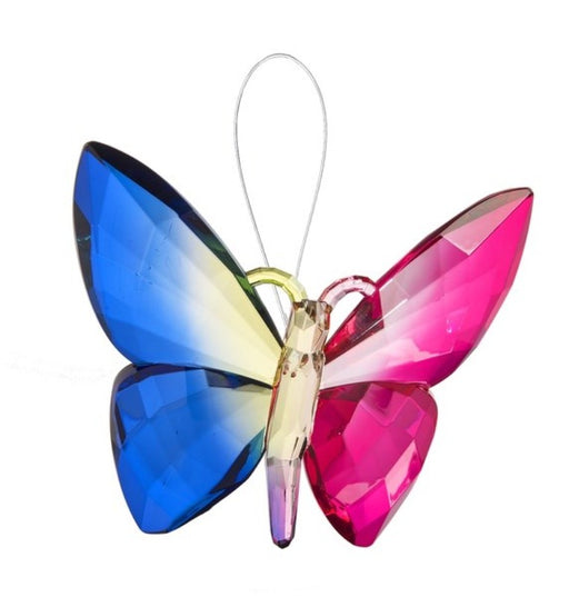 Hanging Rainbow Butterfly - Fuchsia/Green/Blue