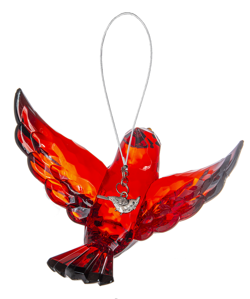 Radiant Cardinal Ornament with Charm