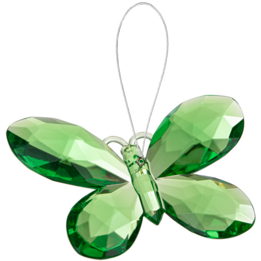 Solid Green Acrylic Hanging Butterfly