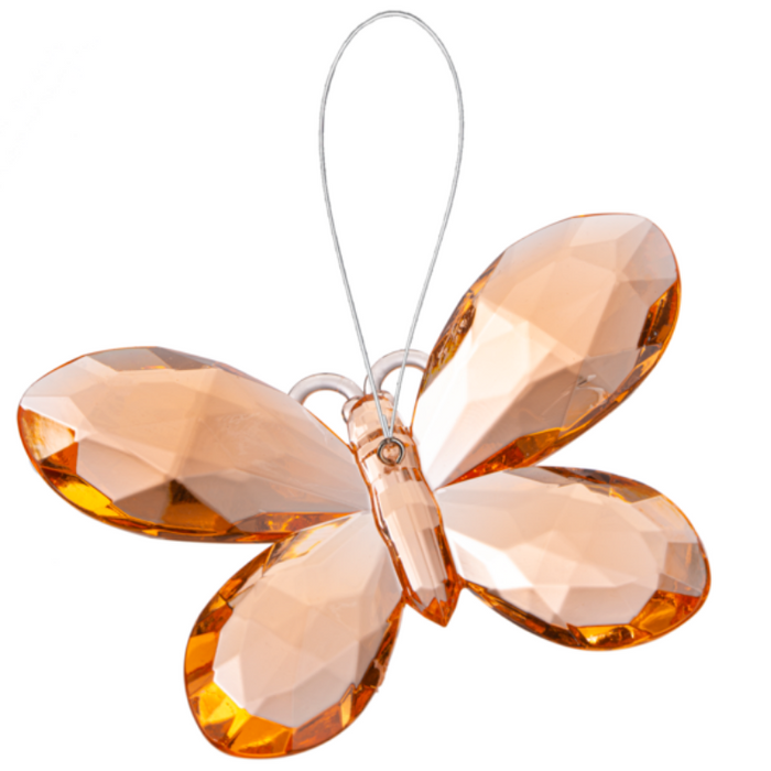 Solid Orange Acrylic Hanging Butterfly