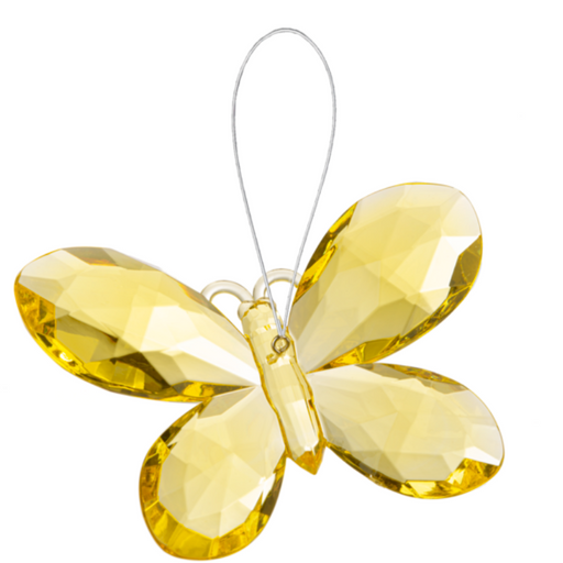 Solid Yellow Acrylic Hanging Butterfly