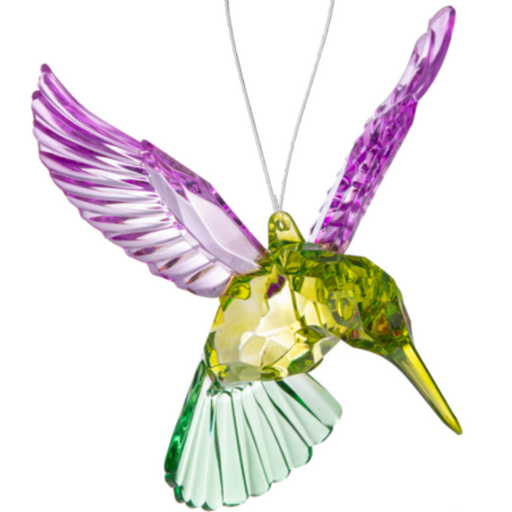 Acrylic Hummingbird Ornament - Yellow Body