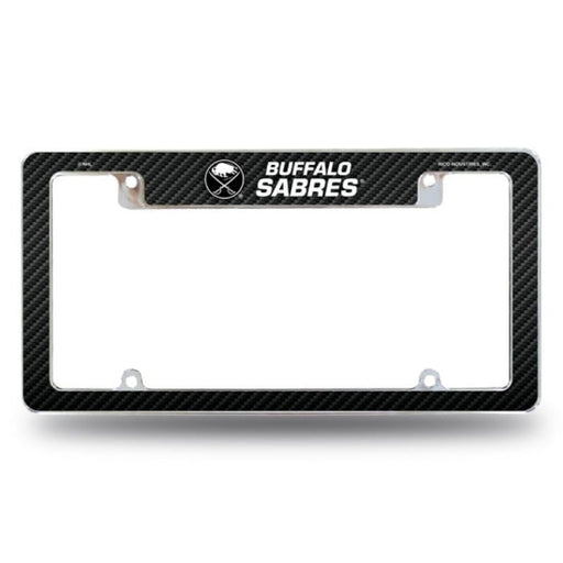 Buffalo Sabres Carbon Fiber Chrome License Plate Frame