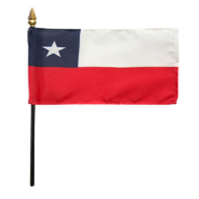 4x6" Chile Stick Flag