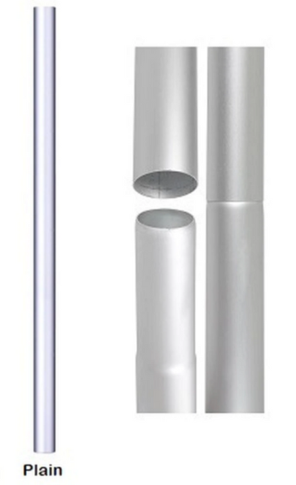 5' x 1" Non-Swedge Thick Wall Aluminum Display Pole Piece