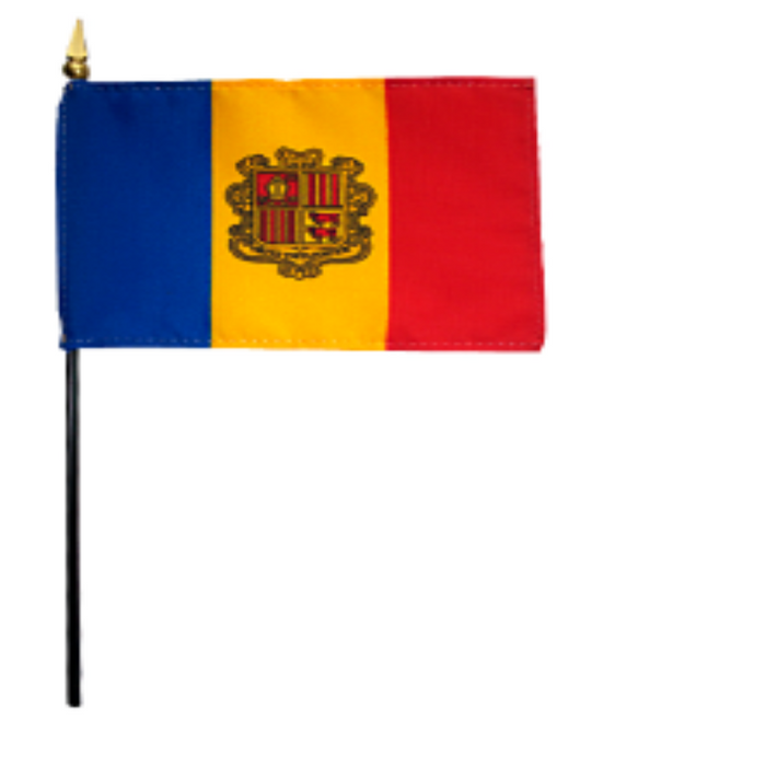 4x6" Andorra Stick Flag