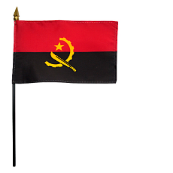 4x6" Angola Stick Flag