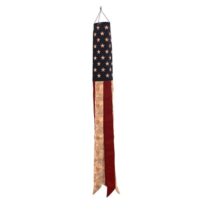 USA Tea Stained Windsock 60"L