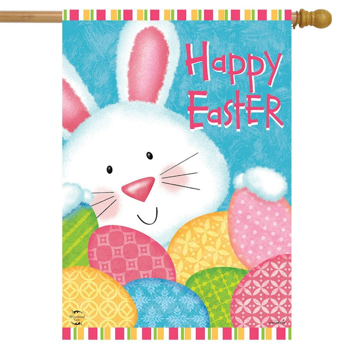 Bunny and Eggs Banner Flag