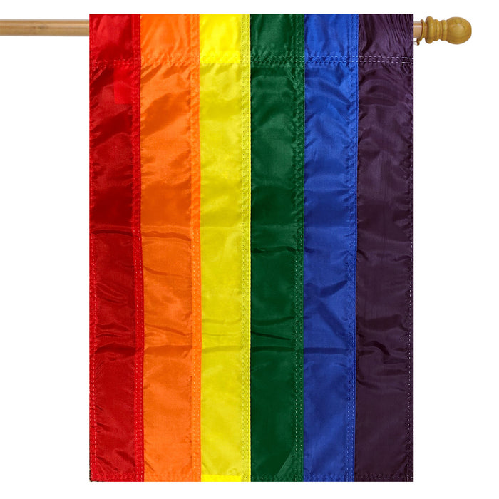 Pride Rainbow Applique Banner Flag