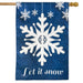 Let It Snow Snowflakes Applique Banner Flag