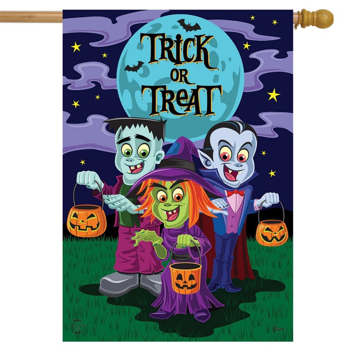 Trick or Treaters Banner Flag