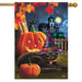 Black Cat Halloween Banner Flag