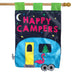 Happy Camper Applique Banner Flag