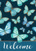 Blue Butterflies Banner Flag