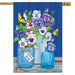 Butterflies and Pansies Banner Flag