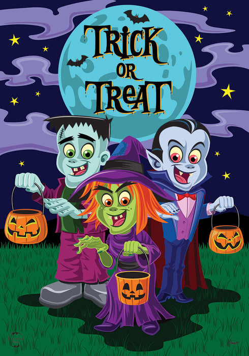 Trick or Treaters Banner Flag