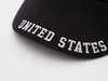 black army hat with the words "united states army" on the brim