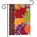 autumn leaves welcome burlap flag