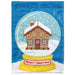 Gingerbread Snowglobe Merry Christmas Applique Garden Flag