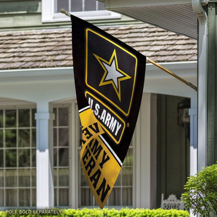 US Army Veteran Black Banner Flag
