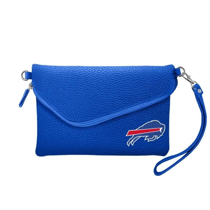 Buffalo Bills Fold Over Crossbody Pebble Purse