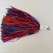 red and blue pom pom with a handle saying "go bills"