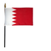 4x6" Bahrain Stick Flag