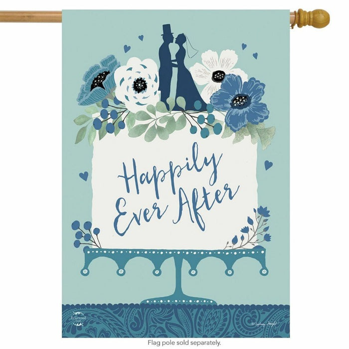 happily ever after wedding cake banner flag